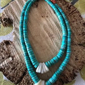 Double Stranded Turquoise Neckace